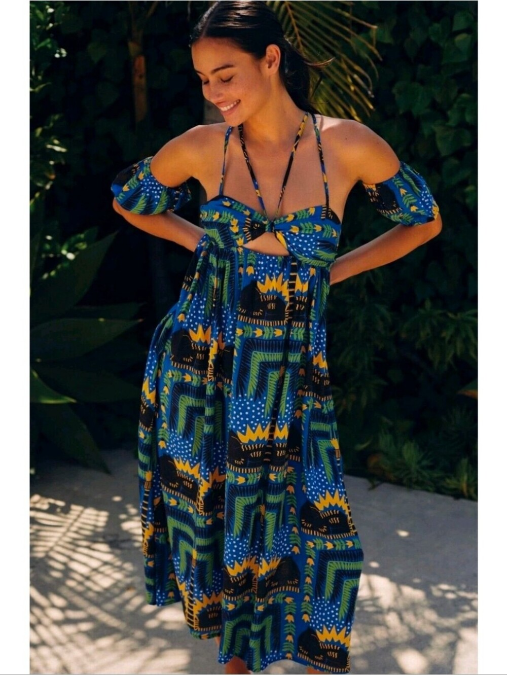 João Incerti × Anthropologie Strappy Bandeau Midi Dress Nwt